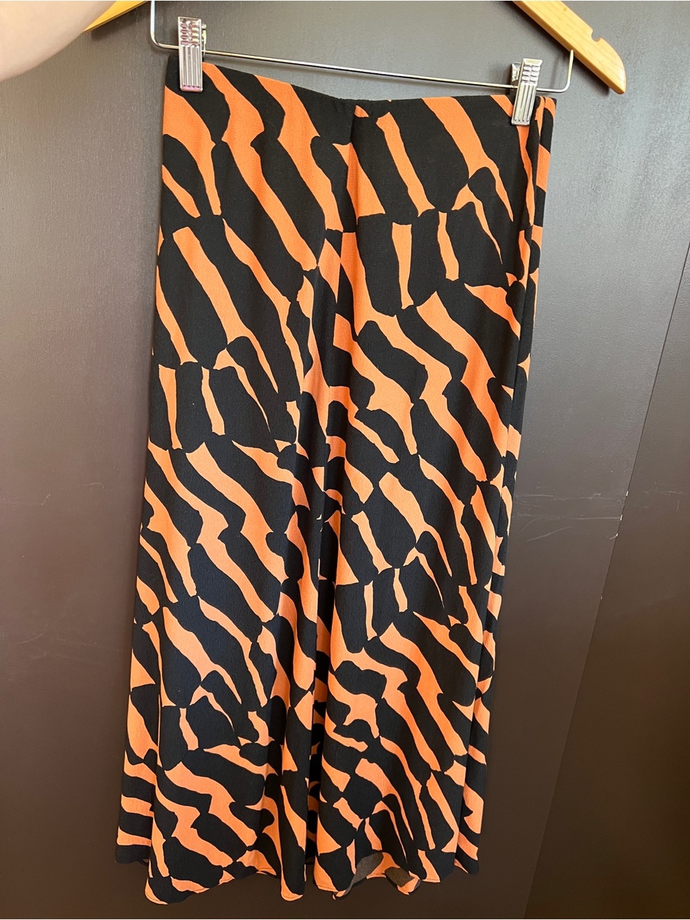 Merimekko midi skirt in Black and Orange Stripe - Picture 2 of 4